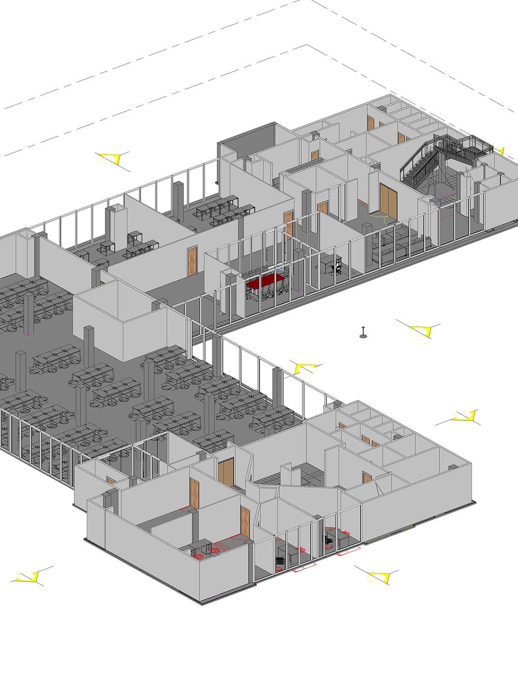 Office layout plan for space planning